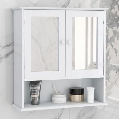 Bathroom Wall Cabinet - White - Lot 535