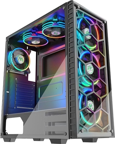 MUSETEX Phantom Black ATX Mid-Tower Desktop Computer Gaming Case - New/Unopened - Lot 104