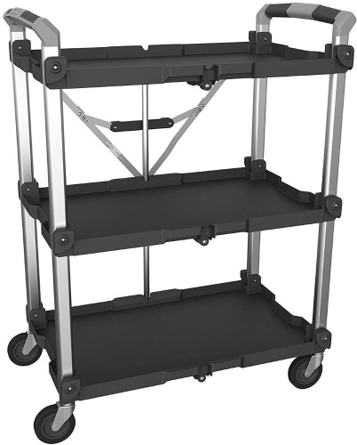 Olympia Tools 85-189 Pack N Roll Collapsible Service Cart, XL, 300LB Capacity, Black - Appears New  - Lot 157