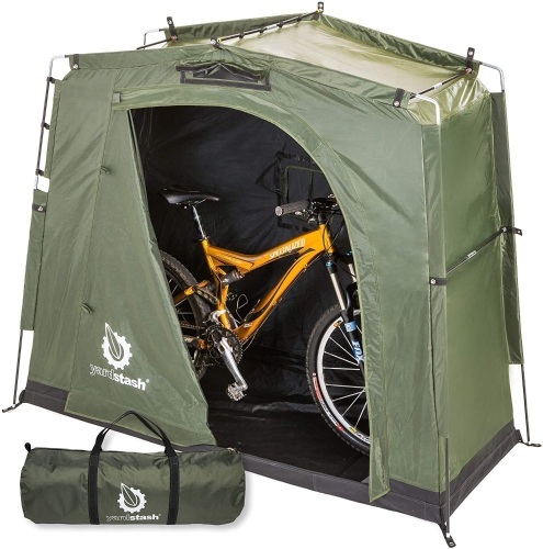 YardStash 3 Heavy Duty, Portable, Space Saving Bike Shed Tent w/ Bonus Carry Bag - New  - Lot 780