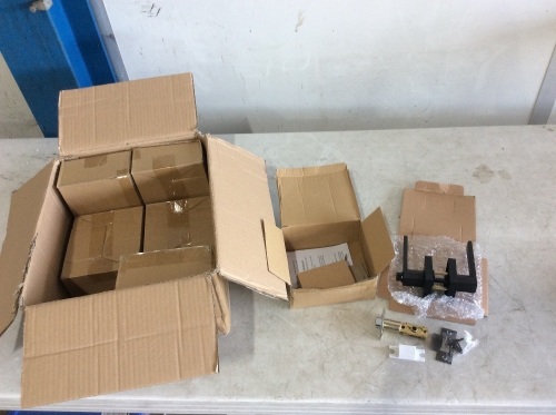 Lot of (6) Probrico Square Satin Nickel Privacy Door Levers Keyless Locks - Appear New  - Lot 1091
