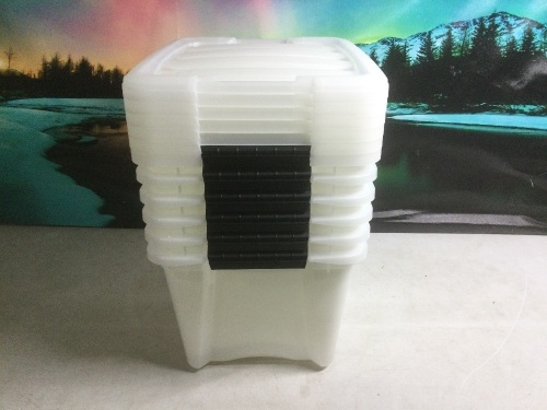 Lot of (6) Plastic Storage Bins with Latching Lids - New - Lot 1158