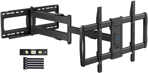 TV Wall Mount Full Motion for 37-75 Inch Flat Screen/Curved TVs with 42.5 Inches Long Extension Articulating Arm TV Bracket Swivel and Tilt Max VESA 600x400mm, Hold The Weight up to 132 lbs PSXLF01 - Appears New  - Lot 1168