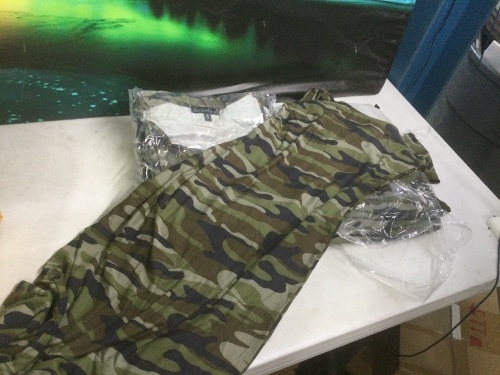 Case of (12) Deep Lichen Green Camo Dresses, Multiple Sizes - New - Lot 665