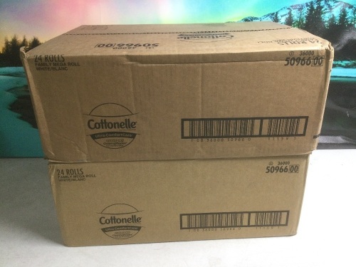 Lot of (2) Cottonelle Ultra Comfort Care Toilet Paper, 24 Family Mega Rolls - New - Lot 887