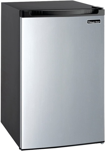 Magic Chef MCBR440S2 Refrigerator, 4.4 cu. ft, Stainless Steel - Appears New, Tested/Works  - Lot 124