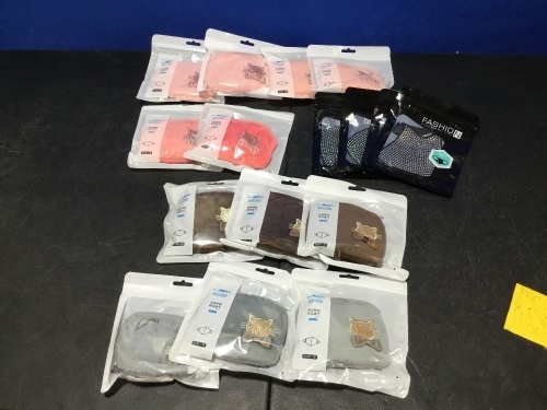 Lot of (16) Fashion Face Masks - Appear New  - Lot 848