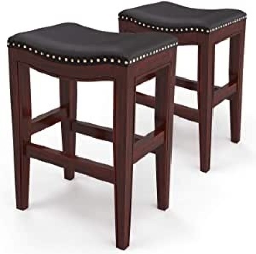 Furgle 25" Saddle Seat Bar Stools, Set of 2 - Appears New - Lot 422