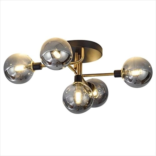 BOKT Flush Mount 5 Light Glass Globe Sputnik Light - Appears New - Lot 903