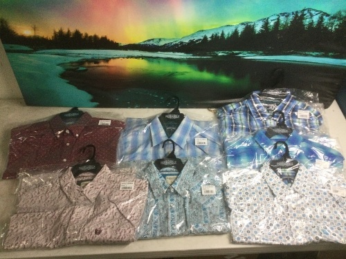 Lot of (7) Panhandle Select Long Sleeve Button Down Shirts, XXL - New - Lot 655