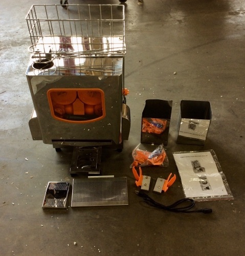 Vevor Electric Commercial Orange Juice Squeezer - Unknown Condition, Untested, Cosmetic Damage - Lot 794