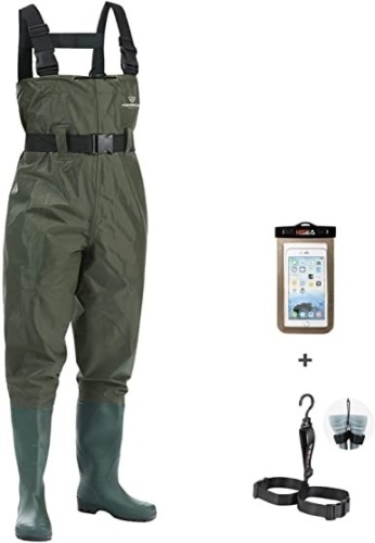 FISHINGSIR Nylon & PVC Cleated Bootfoot Chest Waders with Wading Belt - Appears New  - Lot 696