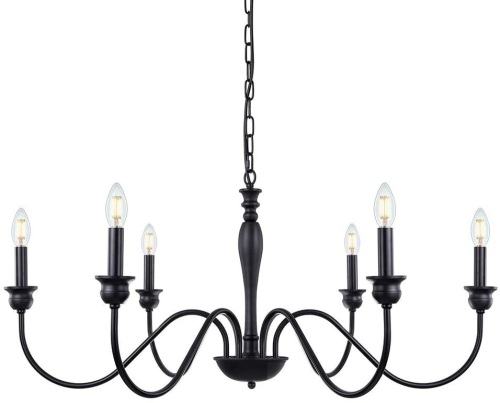 Wellmet 38" 6-Light Farmhouse Chandelier - Appears New   - Lot 754