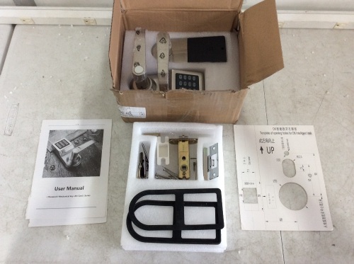 Digital Door Lock, Unlock with M1 Card, Pass Code or Mechanical Key - Unknown Condition  - Lot 695