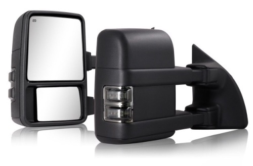 Pair Electric Towing Mirror Fits For 99-16 Ford F250 F350 Super Duty Smoke Lens - Appears New  - Lot 63