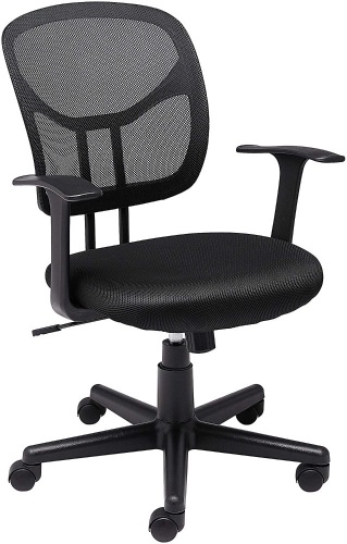 Amazon Basics Mesh, Mid-Back, Adjustable, Swivel Office Desk Chair with Armrests - Appears New  - Lot 116