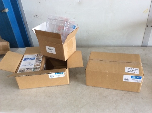 Lot of (2) Stori Audrey Clear Stackable Cosmetic Organizer Drawers 4.5" Tall, Set of 2 - Appear New - Lot 940