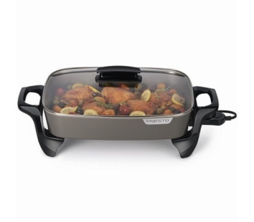 Presto 16" Ceramic High Sidewall Electric Skillet With Glass Lid - Appears New  - Lot 796
