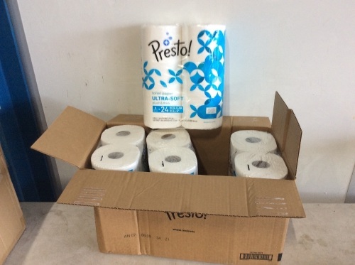 Presto! Ultra-Soft Toilet Paper, 24 Rolls - New - Lot 801
