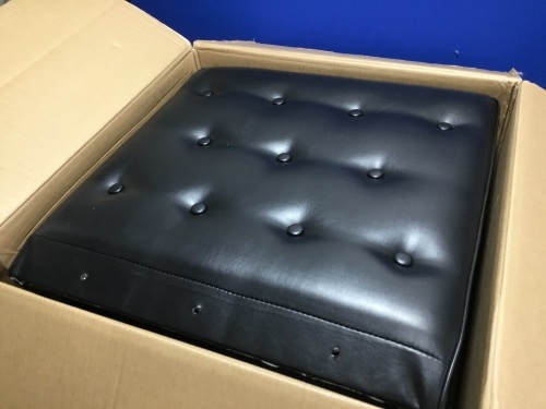 Baxton Studio Sorrento Mid-Century Retro Modern Faux Leather Upholstered Lounge Chair - E-Comm Return, Missing Hardware  - Lot 561