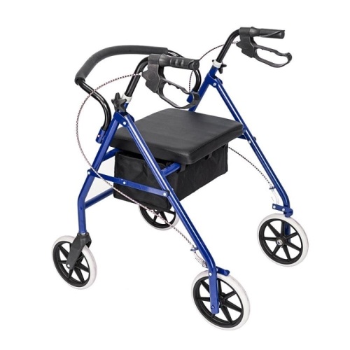Zimtown Aluminum Rollator Rolling Walker with Medical Curved Back Soft Seat Light Weight - Appears New  - Lot 566