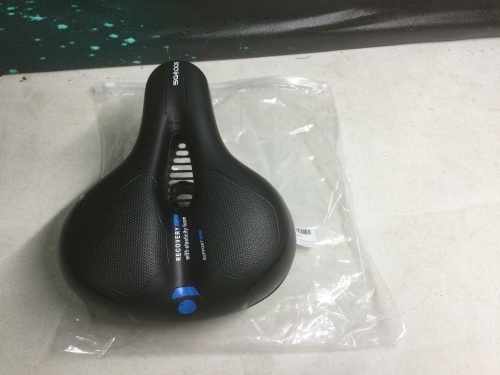 SGODDE Memory Foam Padded Wide Saddle Bike Cushion with Dual Shock Absorbing Rubber Balls - New - Lot 1358