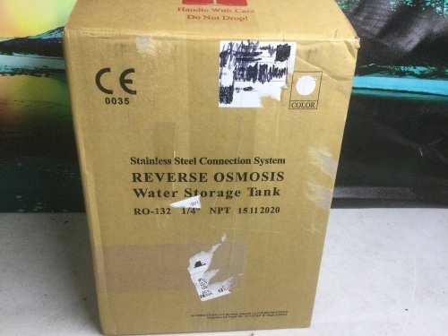 iSpring T32M Pressurized Water Storage Tank with Ball Valve for Reverse Osmosis RO Systems, 4 Gallon, 1/4" Tank Valve Included - E-Comm Return  - Lot 348