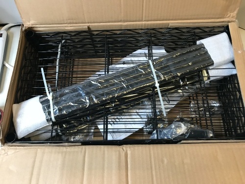 Ktaxon Heavy Duty 5 Tier Wire Shelving Rack, Adjustable, 60x22x12in, E-Commerce Return/Appears New - Lot 113