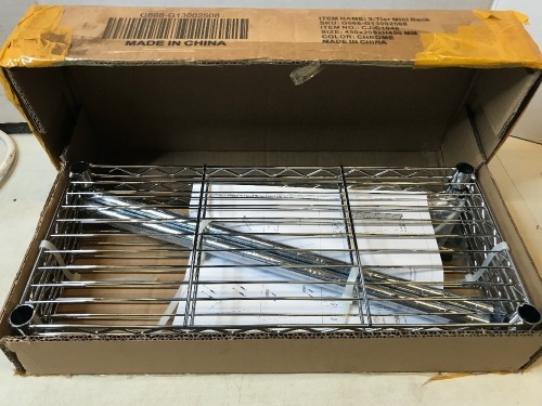 3-Tier Mini Rack, Chrome, Appears New - Lot 117