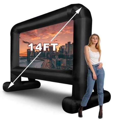 Inflatable Movie Screen, Carry Bag, 14ft, Untested, Appears New - Lot 333