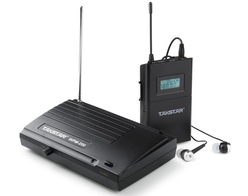 Takstar WPM-200 In Ear Stage UHF Wireless Monitor System (1 transmitter and 1 receiver), Powers On, Damaged Box, E-Commerce Return/Appears New - Lot 364