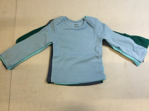 Lot of 23 Hanes Flexy Long-Sleeved Toddler Shirts, 18-24 Months, Appears New - Lot 429