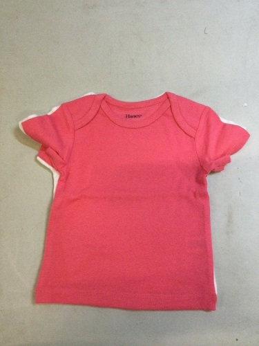 Lot of 36, Hanes Flexy Short-Sleeved Shirts, Baby Girl, 12-18 Months, Appears New - Lot 439