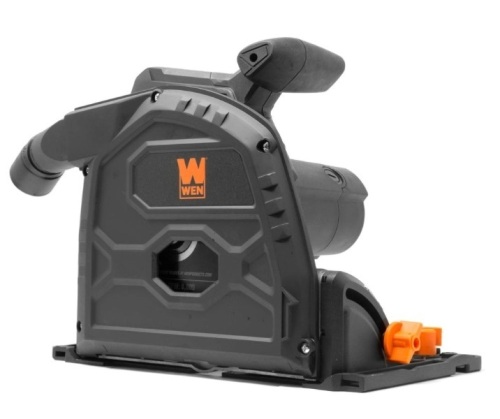 WEN CT1272 12-Amp 7-1/4-Inch Variable Speed Plunge Cut Circular Track Saw, Small Break in Saw, Untested, Appears New - Lot 461