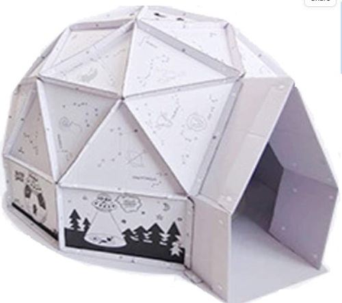 ANBOX Kids Space Coloring Paper Dome, Corrugated Cardboard, May Be Missing Parts, Appears New - Lot 469