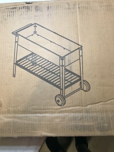 Mobile Raised Garden Bed Cart, Black - Lot 491