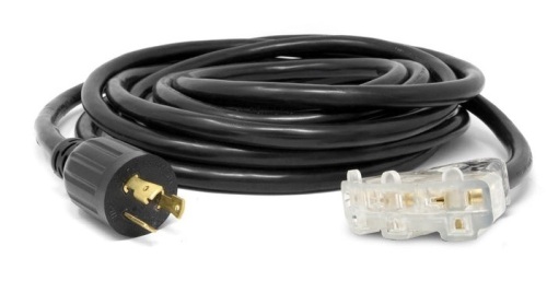 WEN PC2525-3 25 ft. 30-Amp 10-Gauge SJTW Fan-Style 10/3 Generator Extension Cord - Lot 161