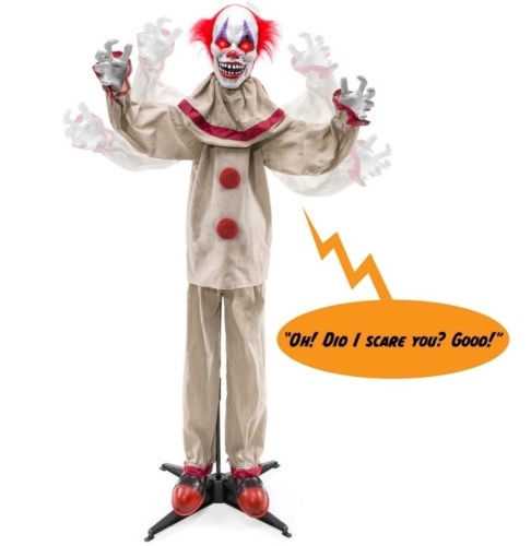 Scary Harry the Motion Activated Animatronic Killer Clown Halloween Prop, May Be Missing Hardware - Lot 191