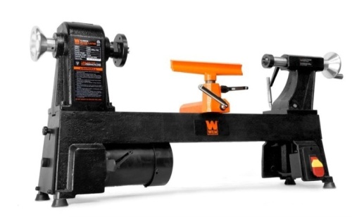 WEN 3424T 4.5-Amp 12-Inch by 18-Inch 5-Speed Benchtop Wood Lathe, Missing Hardware & Parts - Lot 166