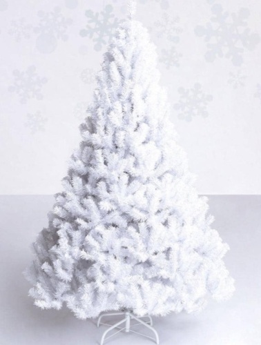 5 ft. Artificial PVC Christmas Tree with Stand, White - Lot 425