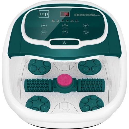 Automatic Heated Shiatsu Massage Foot Bath Spa w/ Pumice Stone, Emerald - Lot 334