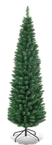 5 ft. PVC Unlit Artificial Slim Pencil Christmas Tree with Stand - Lot 146