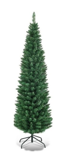 5 ft. PVC Unlit Artificial Slim Pencil Christmas Tree with Stand - Lot 227