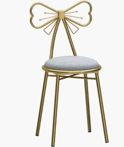 Padded Seat Dressing Table Chair w/ Bowtie Backrest - Lot 250