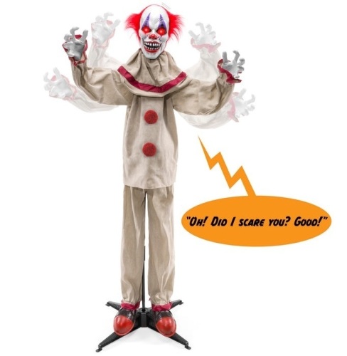 Scary Harry the Motion Activated Animatronic Killer Clown Halloween Prop - Lot 208