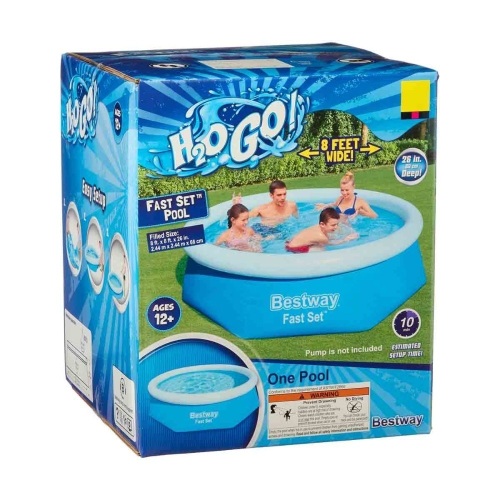 8'x26" Fast Set Inflatable Above Ground Swimming Pool - Lot 52