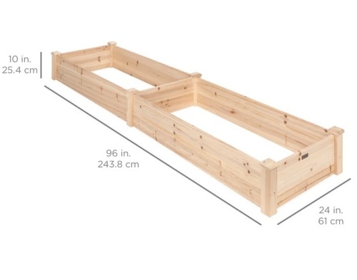 8x2ft Wooden Raised Garden Bed Planter - Lot 93