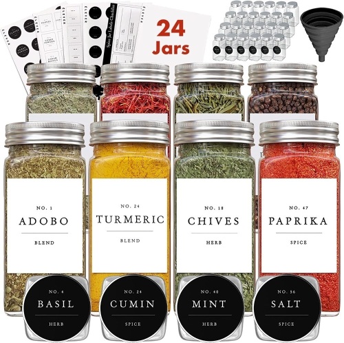 Spice Jars with Labels - Lot 252