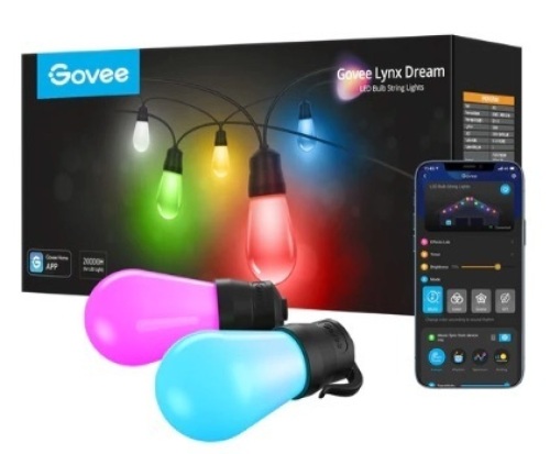 Govee Smart Outdoor String Lights, Works, Appears new, Retail 99.99 - Lot 328
