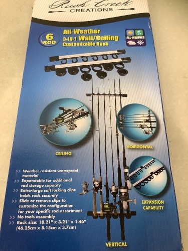 All-Weather 3-in-1 Wall/Ceiling Rod Rack - Lot 410
